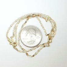 Load image into Gallery viewer, New 10K tri color gold 2mm valentino chain Necklace 2.3g fine women gift 20"
