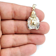Load image into Gallery viewer, 10k two tone gold buddha Buda Buddah pendant charm religious fine jewelry 2.5g