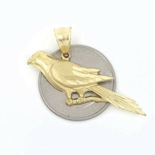 Load image into Gallery viewer, New 14k yellow Gold parrot bird Pendant charm gift fine jewelry unisex 3.6g