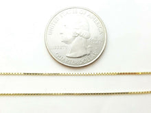 Load image into Gallery viewer, Brand New 14K Yellow Gold Square Box Chain Necklace fine gift jewelry 1.7g 18"