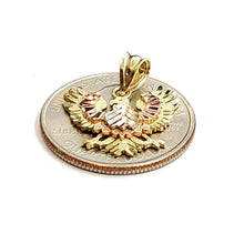 Load image into Gallery viewer, New 10k multi color Gold eagle Pendant charm diamond cut gift fine jewelry 2g