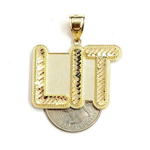 Load image into Gallery viewer, New 10k yellow Gold LIT word Pendant charm diamond cut fine jewelry 6.6g