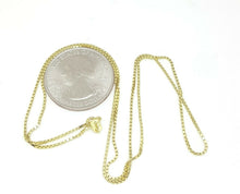 Load image into Gallery viewer, New 14K Yellow Gold 0.95mm Square Box Chain Necklace fine gift jewelry 2.3g 16"