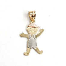 Load image into Gallery viewer, New 14k tri color gold baby boy kid Pendant charm fine gift jewelry unisex 1.2g