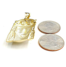 Load image into Gallery viewer, 10k yellow gold Jesus face crown head pendant charm fine religious jewelry 7.1g
