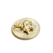Load image into Gallery viewer, 14k yellow Gold Tiny Hollow Pig Piglet animal Pendant charm fine jewelry 0.9g