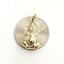 Load image into Gallery viewer, New 14k yellow gold 3D hollow buddha buda buddah pendant charm fine jewelry 1.6g