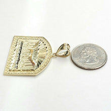 Load image into Gallery viewer, 10k yellow gold last supper pendant charm fine religious gift diamond cut 7.6g