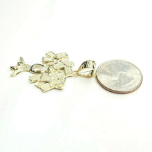 Load image into Gallery viewer, 10k yellow gold 100 dollar sign money bag tree lucky pendant charm gift 3.7g