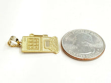 Load image into Gallery viewer, 14k yellow Gold casino slot machin las vegas Pendant fine jewelry unisex 2.2g