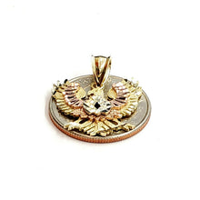 Load image into Gallery viewer, New 10k multi color Gold eagle Pendant charm diamond cut gift fine jewelry 3g