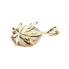 Load image into Gallery viewer, 10k yellow gold marijuana leaf weed pendant charm medical gift fine jewelry 2.6g