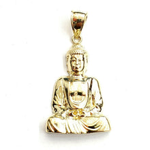 Load image into Gallery viewer, New 10k yellow gold buddha Buda Buddah pendant charm fine religious jewelry 6.5g