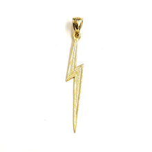 Load image into Gallery viewer, New 14k yellow gold lightning bolt pendant charm gift fine jewelry 0.8g