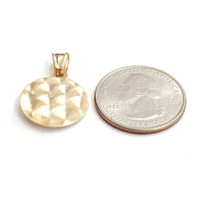 Load image into Gallery viewer, 14k yellow gold round virgin Mary Guadalupe religious pendant diamond cut 2.2g