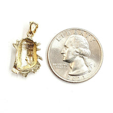 Load image into Gallery viewer, New 14k solid yellow Gold tiny Chief face head Pendant charm fine jewelry 1.8g