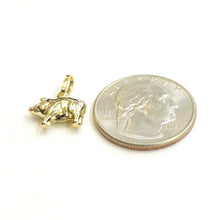Load image into Gallery viewer, 14k yellow Gold Tiny Hollow Pig Piglet animal Pendant charm fine jewelry 0.9g