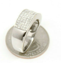 Load image into Gallery viewer, 1.25ct genuine diamond 14k White Gold Women wide band Ring fine jewelry Size 7