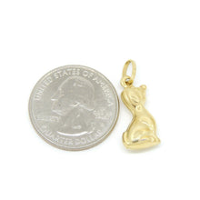 Load image into Gallery viewer, 14k yellow Gold hollow 3d dog full body Pendant charm jewelry fine gift pet 1.4g