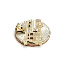Load image into Gallery viewer, 14k yellow Gold fire truck engine firefighting car Pendant charm fine jewelry 1.8g