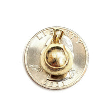 Load image into Gallery viewer, 14k yellow Gold basketball 3D ball Pendant charm fine sport jewelry unisex 3.2g