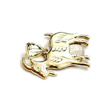Load image into Gallery viewer, New 10k yellow Gold Goat Pendant charm diamond cut animal fine gift jewelry 4.5g