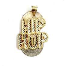Load image into Gallery viewer, New 10k yellow Gold Hip Hop word Pendant charm diamond cut fine jewelry 7.2g