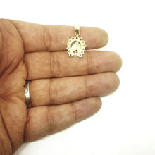 Load image into Gallery viewer, 14k yellow Gold horseshoe Pendant cubic zirconia lucky gift fine jewelry 2.2g