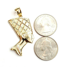 Load image into Gallery viewer, 10k solid yellow Gold Egyptian queen Nefertiti head Pendant fine jewelry 3.6g