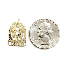 Load image into Gallery viewer, New 14k yellow Gold Gemini zodiac sign astrology Pendant charm fine jewelry 1.3g