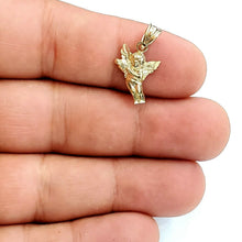 Load image into Gallery viewer, 10k yellow Gold full body angel and heart diamond cut Pendant fine jewelry 1.1g