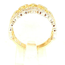 Load image into Gallery viewer, New 14k Gold woman's heart band ring two tone fine gift jewelry for women size 7