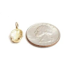 Load image into Gallery viewer, New 14k yellow Gold tiny Skull mummy dead Bone Pendant Gift fine jewelry 1.3g