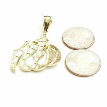Load image into Gallery viewer, 14K Yellow Gold Nugget Allah Islamic God Pendant Charm religious jewelry 9.1g
