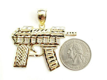 Load image into Gallery viewer, 10k yellow solid Gold automatic machine gun Pendant charm fine gift jewelry 9.5g