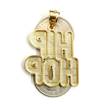 Load image into Gallery viewer, New 10k yellow Gold Hip Hop word Pendant charm diamond cut fine jewelry 7.2g