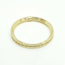Load image into Gallery viewer, 14k yellow Gold eternity wedding stackable endless band cubic zirconia size 7
