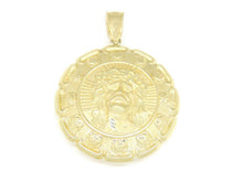Load image into Gallery viewer, 10k yellow gold hollow two sided Jesus & virgin Guadalupe pendant 1.79" 17.2g