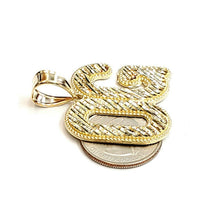 Load image into Gallery viewer, 10k yellow Gold OG original gangster word Pendant diamond cut fine jewelry 6.7g