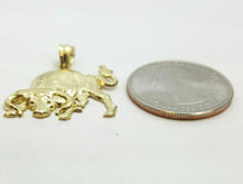 Load image into Gallery viewer, 10k yellow solid Gold taurus bull zodiac Pendant charm fine gift jewelry 1.9g