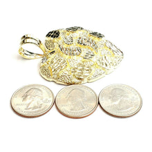 Load image into Gallery viewer, New 10k yellow gold nugget big heart pendant charm fine gift women jewelry 22.8g