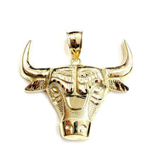 Load image into Gallery viewer, 10k yellow solid Gold Taurus bull zodiac Pendant charm gift fine jewelry 7.7g