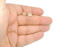 Load image into Gallery viewer, 14k Rose Gold 0.18Ct Round Diamond stud Earrings for women Push Back Fastening