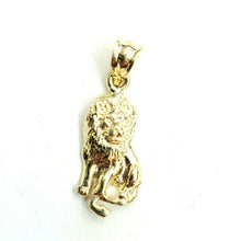 Load image into Gallery viewer, 10k yellow Gold lion full body Leo zodiac Pendant charm gift fine jewelry 1.8g