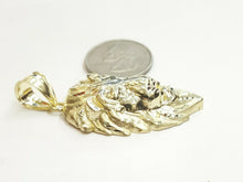 Load image into Gallery viewer, 10k yellow Gold lion head face leo zodiac Pendant charm fine gift jewelry 7.9g