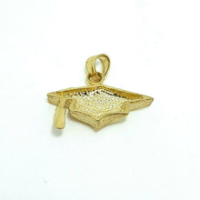 Load image into Gallery viewer, 14k yellow gold graduation hat pendant charm education high school jewelry 1.9g