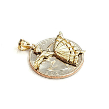 Load image into Gallery viewer, New 14k yellow Gold Solid ballerina dancer Pendant charm gift fine jewelry 2.2g