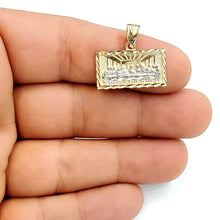 Load image into Gallery viewer, 14k two tone gold last supper pendant charm diamond cut fine gift jewelry 2.4g