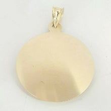 Load image into Gallery viewer, 14k tri color gold round virgin mary guadalupe pendant charm jewelry 27.3mm 4.5g