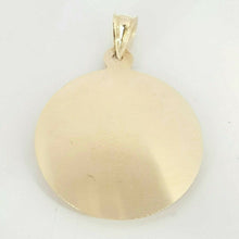 Load image into Gallery viewer, 14k tri color gold round virgin mary guadalupe pendant charm jewelry 27.3mm 4.5g